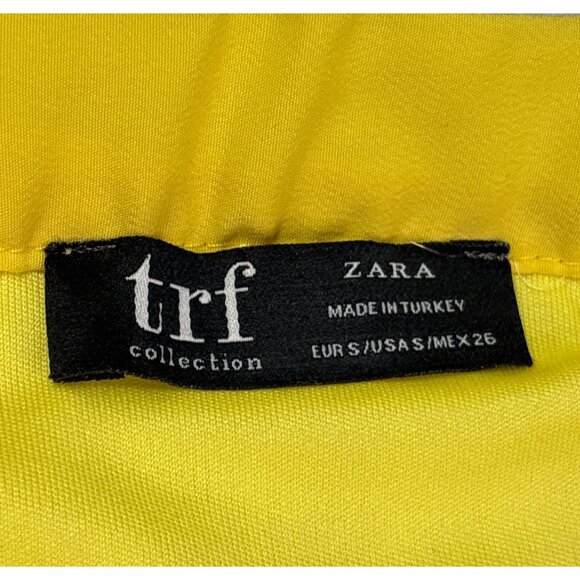 Zara Trf Collection Yellow Ombre Pleated Midi Skirt Size S A-Line - Picture 5 of 6